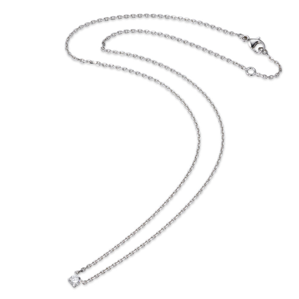 Collier or gris avec diamant