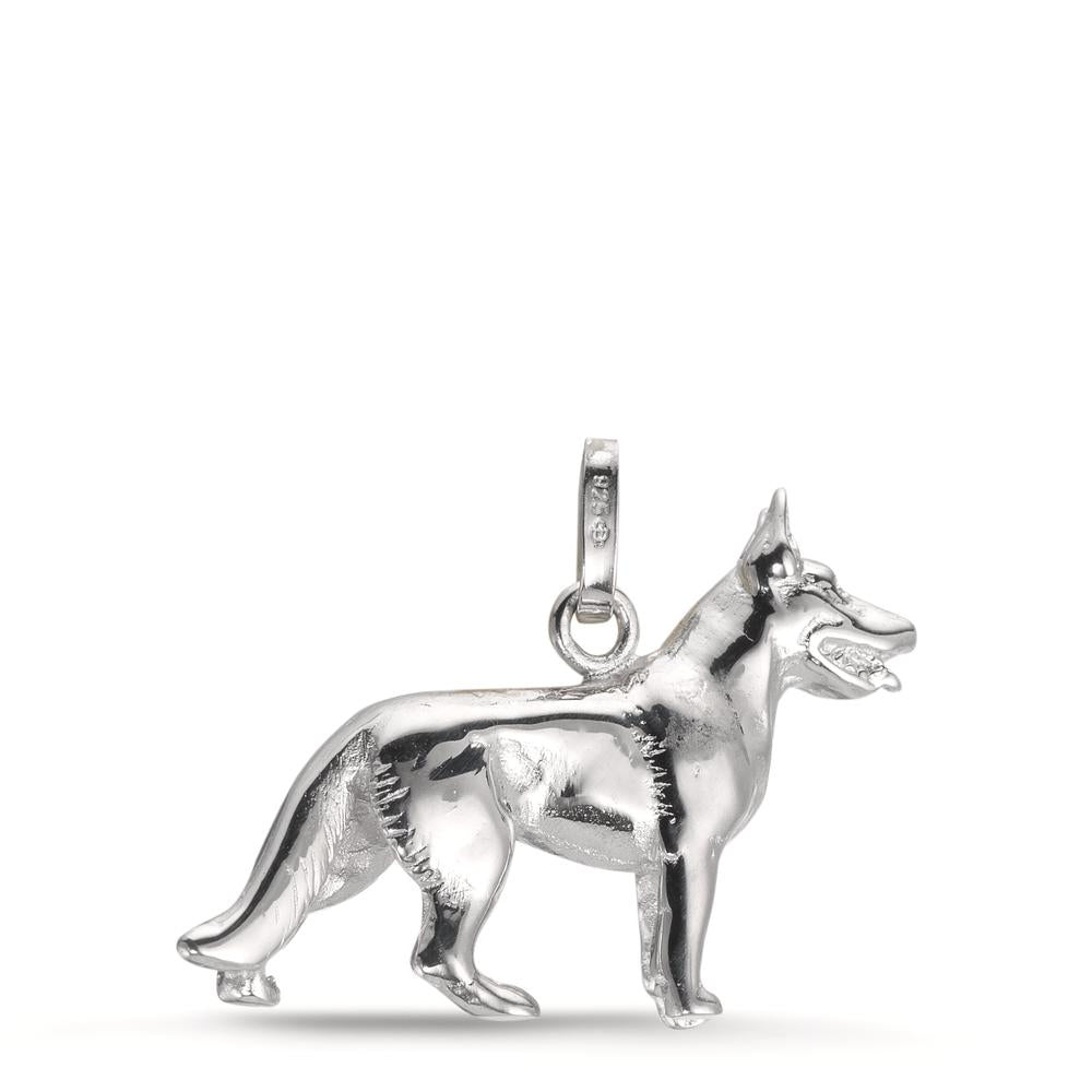 Pendentif Argent Rhodié Chien