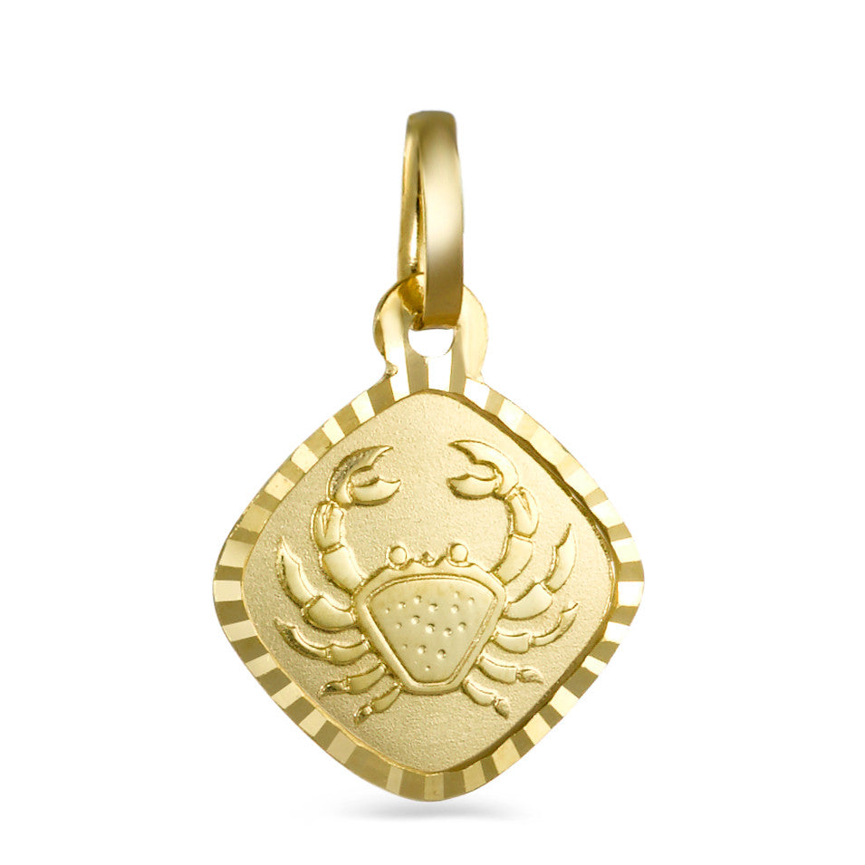 Collier astro médaille gravée Cancer, plaqué or Collier astro médaille gravée Cancer, plaqué or