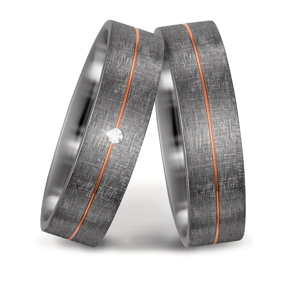 Alliance Palladium 500, Or rouge 14K Diamant blanc, 0.015 ct, w-si