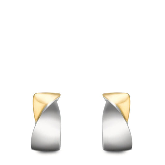 Créoles à charnières Acier inoxydable bicolore PVD