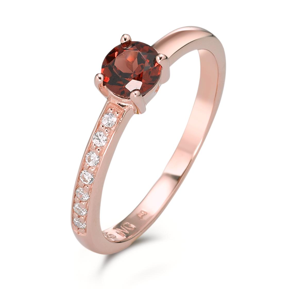 Bague En Argent 925 Avec Grenat Et Marcassite - Taille 51, Forme Cocktail, Occasion