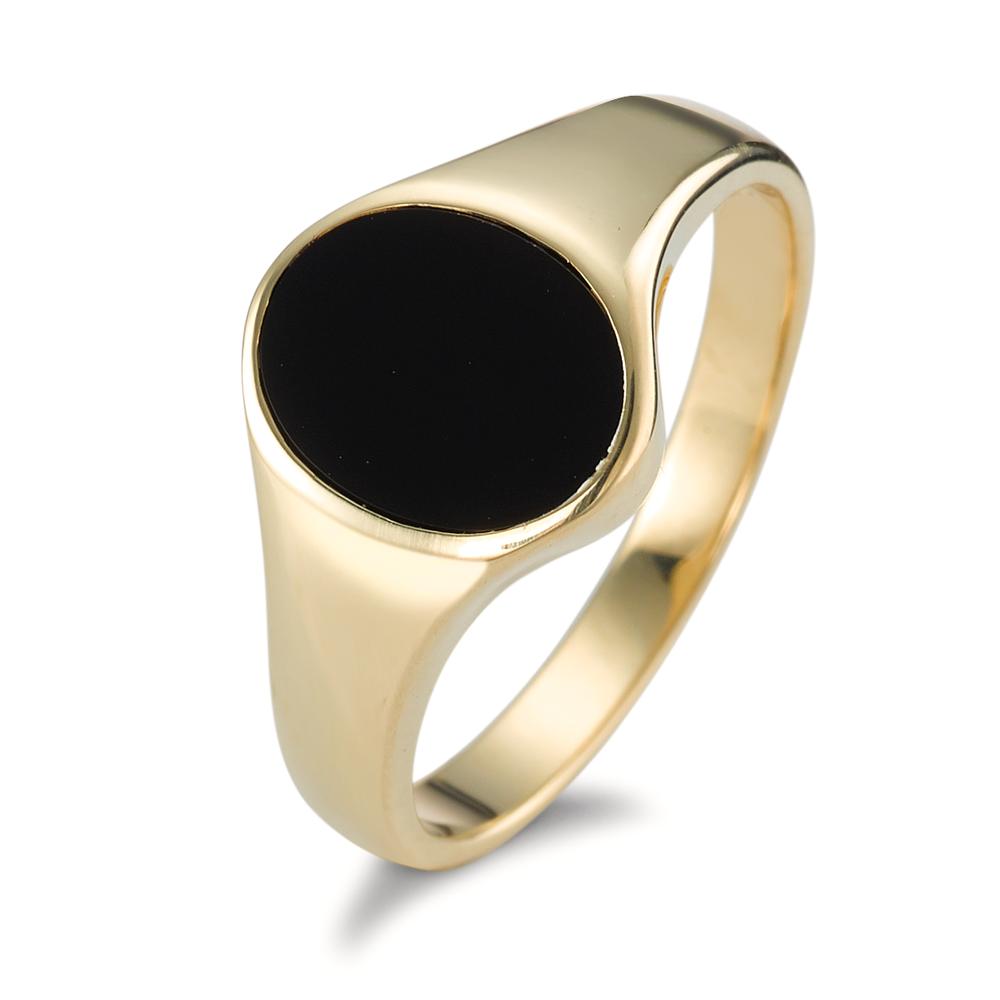 Bague Chevalière Or jaune 375/9 Onyx – Rhomberg Schmuck GmbH