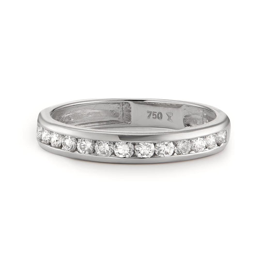 Bague d'éternité Or blanc 18K Diamant 0.51 ct, 15 Pierres, w-si