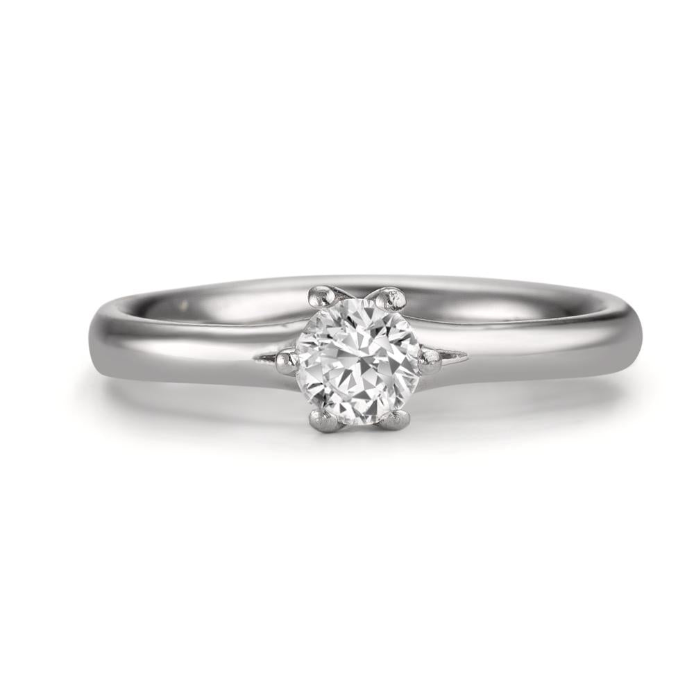Bague solitaire Platine 950 Diamant 0.30 ct, w-si, GIA