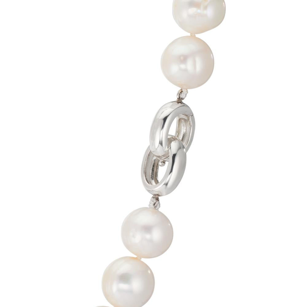 Collier Argent perle d'eau douce blanc, 12 mm 50 cm