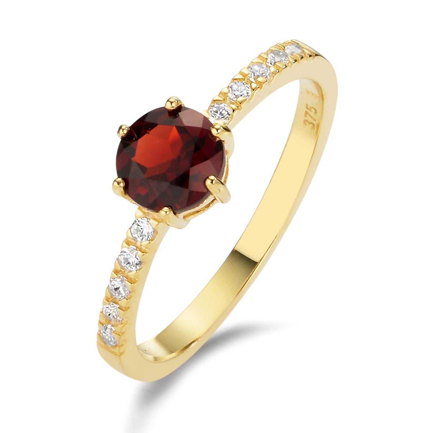 Bague En Or Jaune 10K Avec Zircone Trillion 3.0 Ct - Taille 9/60 - Occasion Très Bon État
