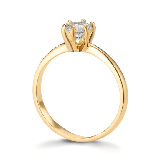 Bague solitaire Or jaune 18K Cultivé en laboratoire de diamant 0.50 ct, w-si