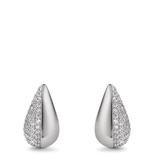 Clous d'oreilles Argent Zircone Rhodié