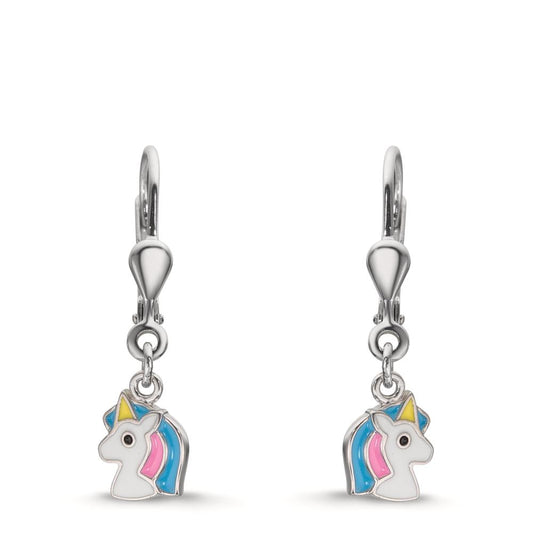 Pendant d'oreilles Argent Rhodié Licorne