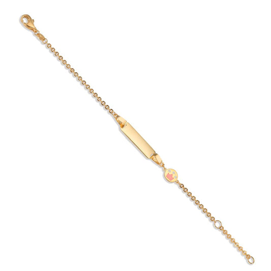 Gourmette avec gravure Or jaune 9K Laqué Couronne 12-14 cm