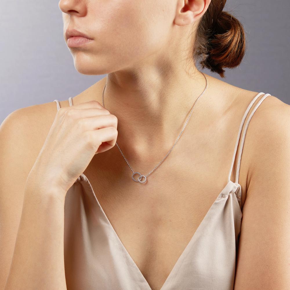 Collier Argent Zircone Rhodié 40-42 cm