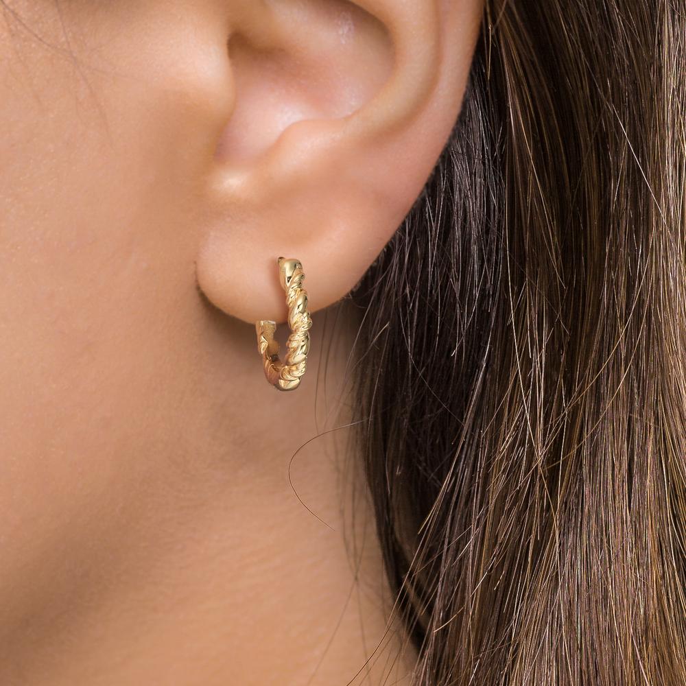 Créoles à charnières Or jaune 9K