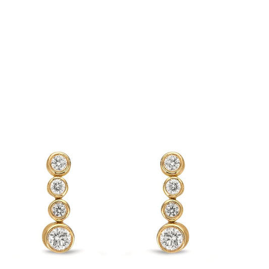Pendant d'oreilles Or jaune 18K Diamant 0.27 ct, 8 Pierres, w-si
