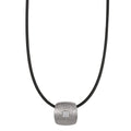 Collier Acier inoxydable, Caoutchouc Diamant 0.072 ct, 9 Pierres, tw-si 45 cm Ø2 mm