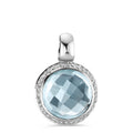 Pendentif 750 topaze diamants