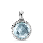 Pendentif 750 topaze diamants