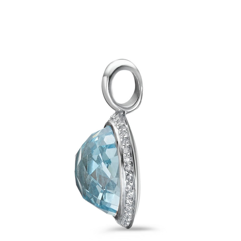 Pendentif 750 topaze diamants