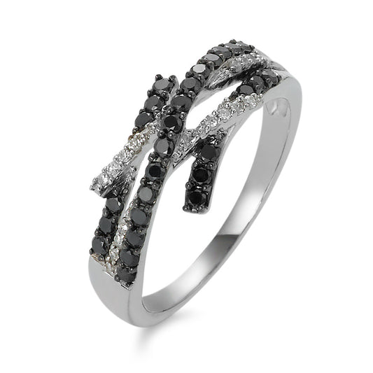 Bague or blanc 750 et diamants