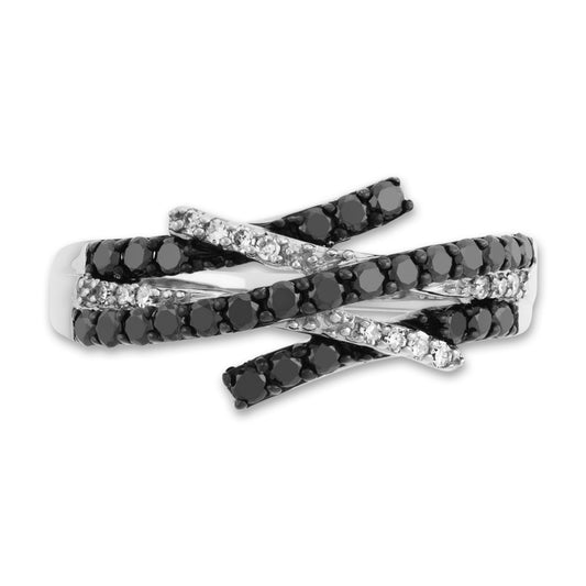 Bague or blanc 750 et diamants