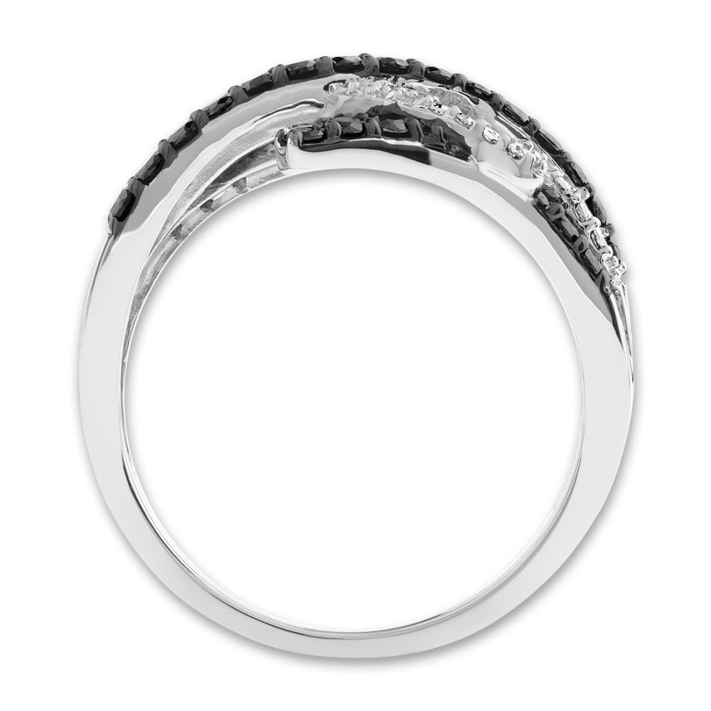 Bague or blanc 750 et diamants