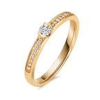 Bague or 750 avec diamants