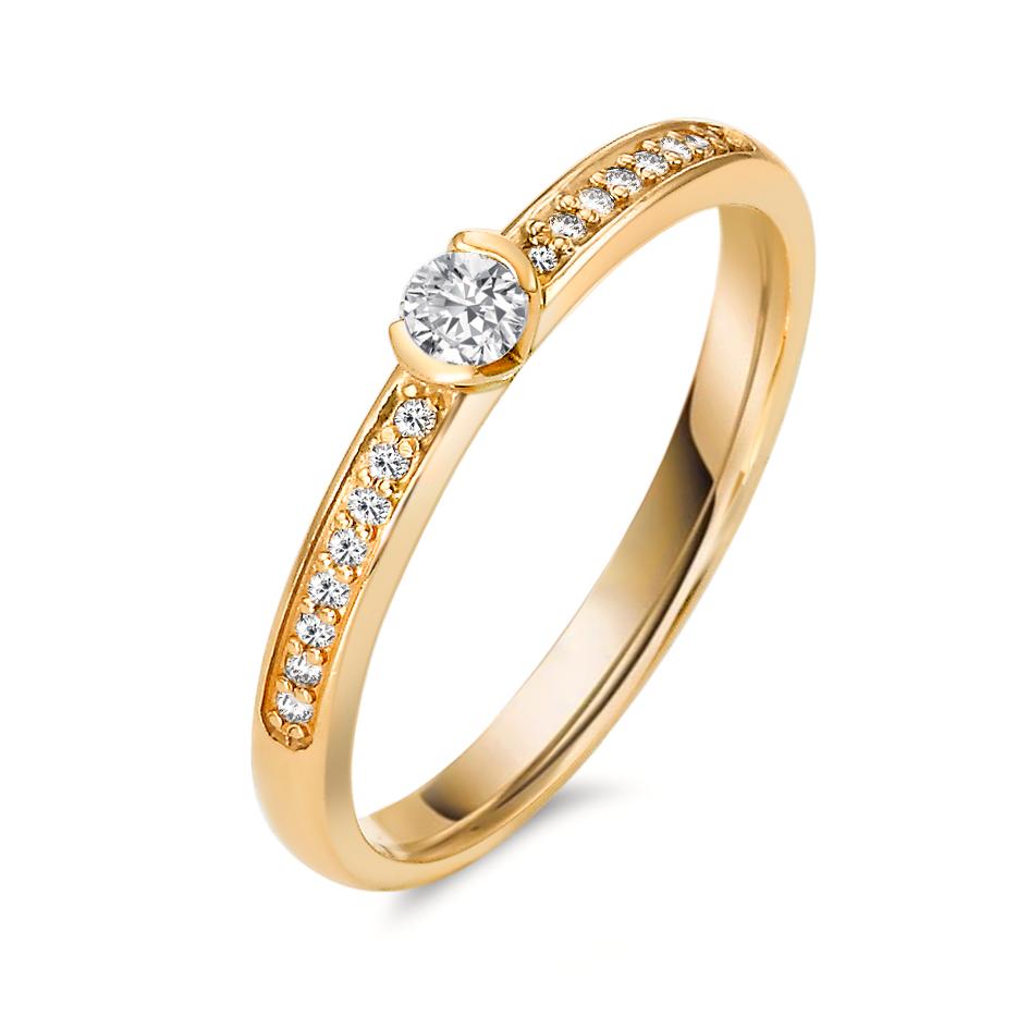 Bague or 750 avec diamants