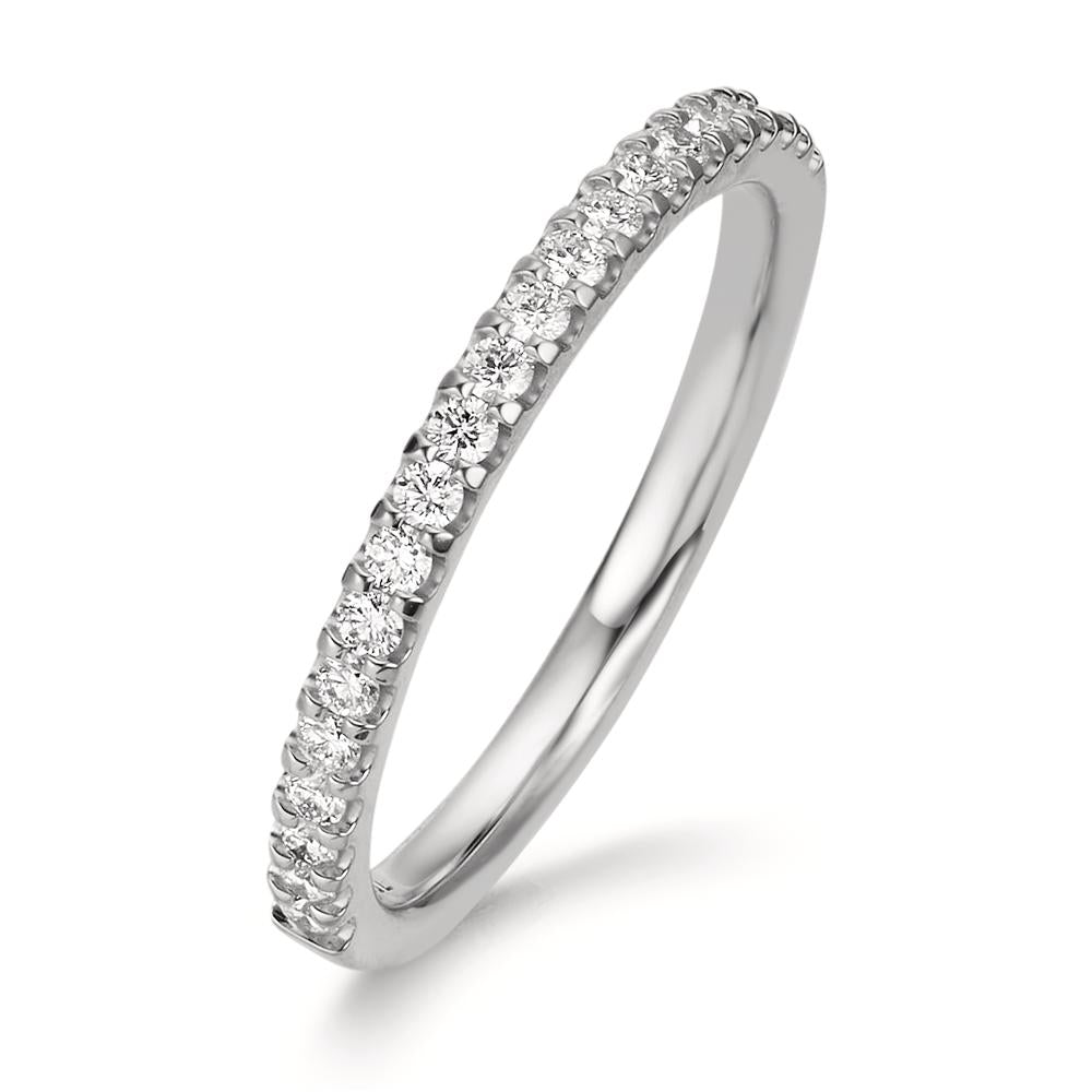 Bague or blanc 750 + diamants