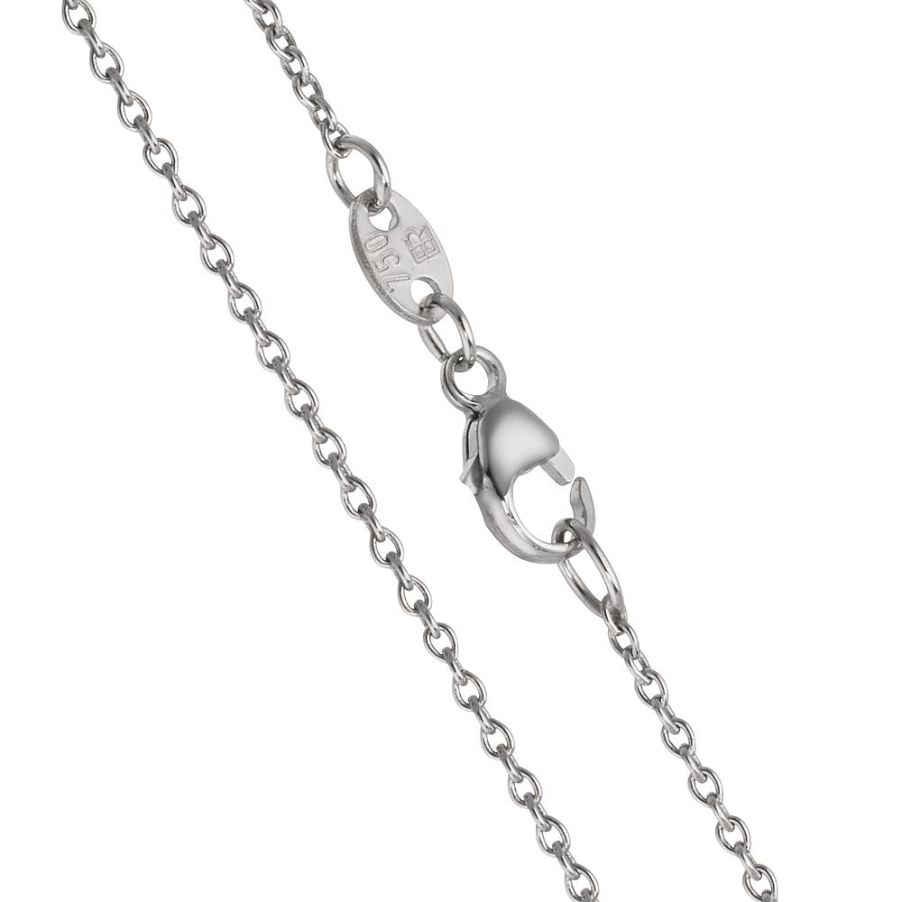 Chaînette Or blanc 750/18 ct., maille forçat