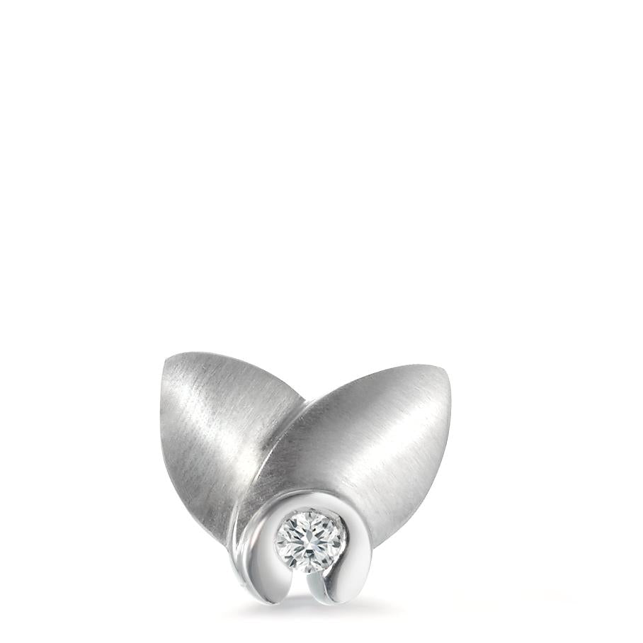 Pendentif Or blanc 18K Diamant 0.12 ct, w-si