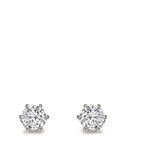 Clous d'oreilles Or blanc 750/18 ct.