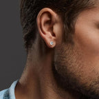 Clous d'oreilles Or blanc 750/18 ct.