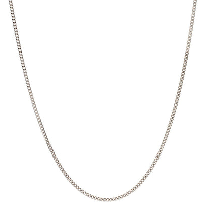 Chaînette forçat Or blanc 18K