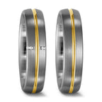 Bague Palladium 950, Or jaune 18K