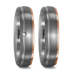 Bague Palladium 950, Or rouge 18K