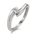 Bague Or blanc 18K Diamant 0.10 ct, p1