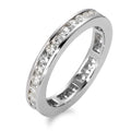Bague d'éternité Or blanc 18K Moissanite