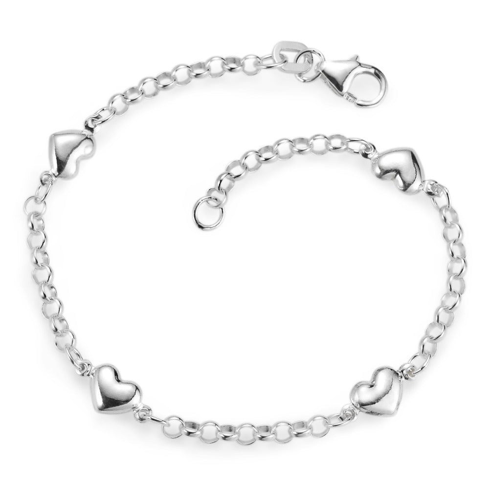 Bracelet Argent Coeur 16 cm