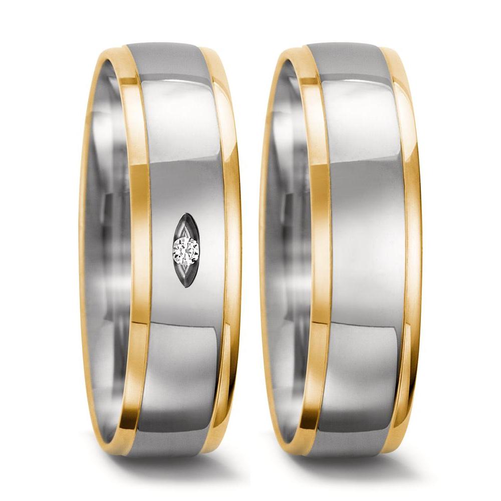 Alliance Or blanc 18K, Or jaune 18K