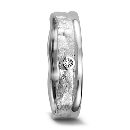 Alliance Or blanc 18K Diamant 0.025 ct, w-si