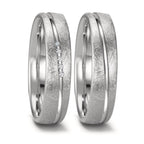 Alliance Or blanc 18K Diamant 0.025 ct, 5 Pierres, tw-si