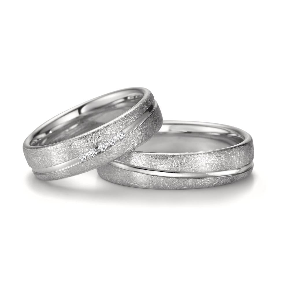 Alliance Or blanc 18K