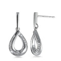 Pendant d'oreilles Or blanc 18K Diamant blanc, 0.16 ct, 34 Pierres, brillant, w-si