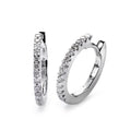 Créoles à charnières Or blanc 18K Diamant blanc, 0.25 ct, 26 Pierres, brillant, w-si