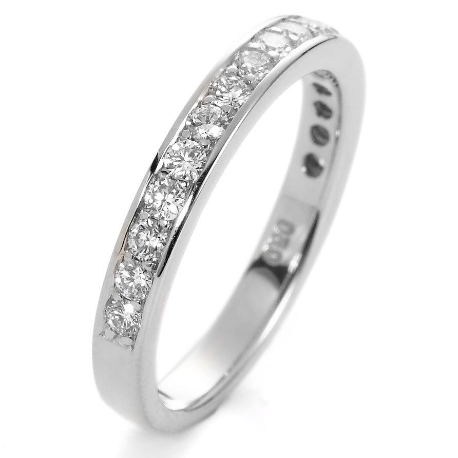 Bague d'éternité Or blanc 18K Diamant blanc, 0.50 ct, 17 Pierres, brillant, w-si
