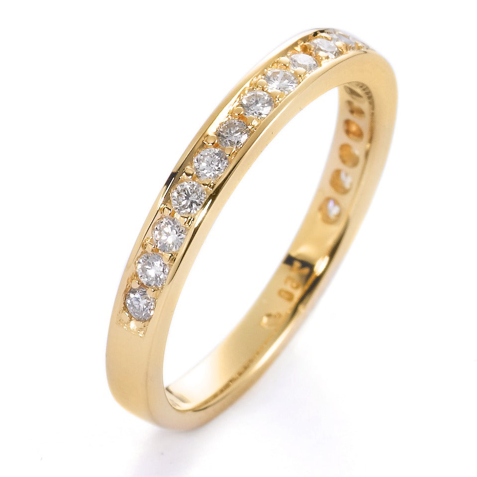 Bague d'éternité Or jaune 18K Diamant blanc, 0.33 ct, 19 Pierres, brillant, w-si