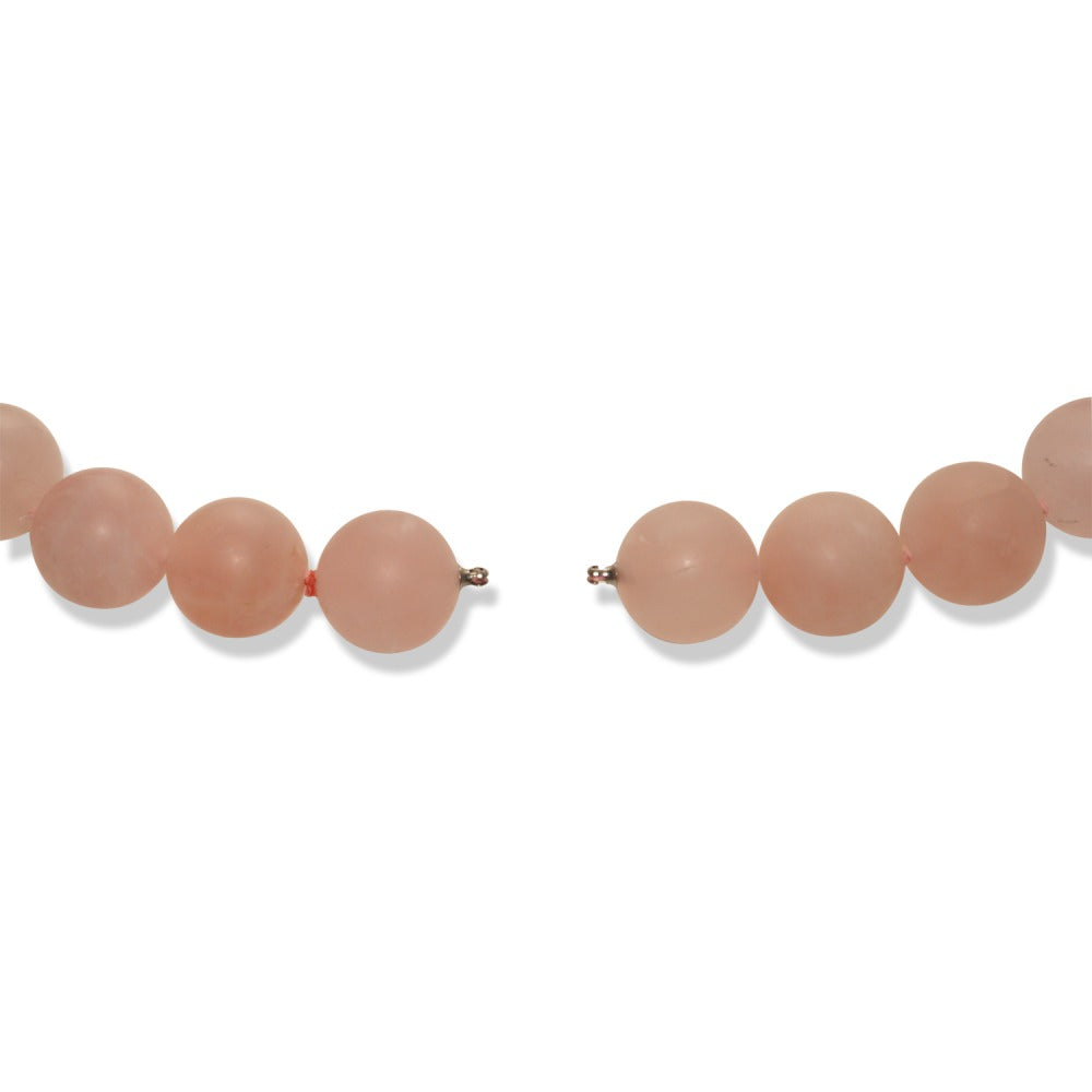 Collier Acier inoxydable Quartz rose rose 46 cm Ø18 mm