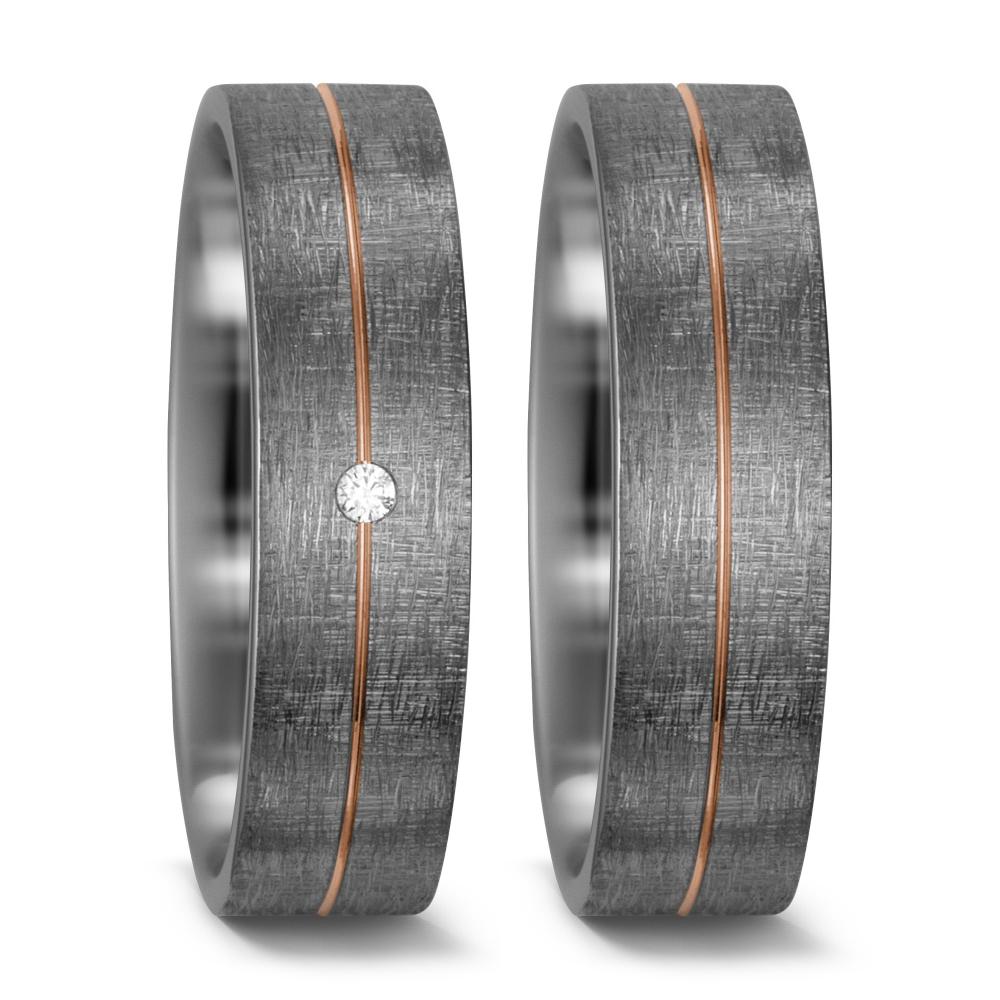 Alliance Palladium 500, Or rouge 14K Diamant blanc, 0.015 ct, w-si