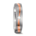 Alliance Or blanc 18K, Or rouge 18K Diamant blanc, 0.03 ct, tw-vsi