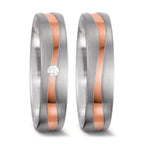 Alliance Or blanc 18K, Or rouge 18K